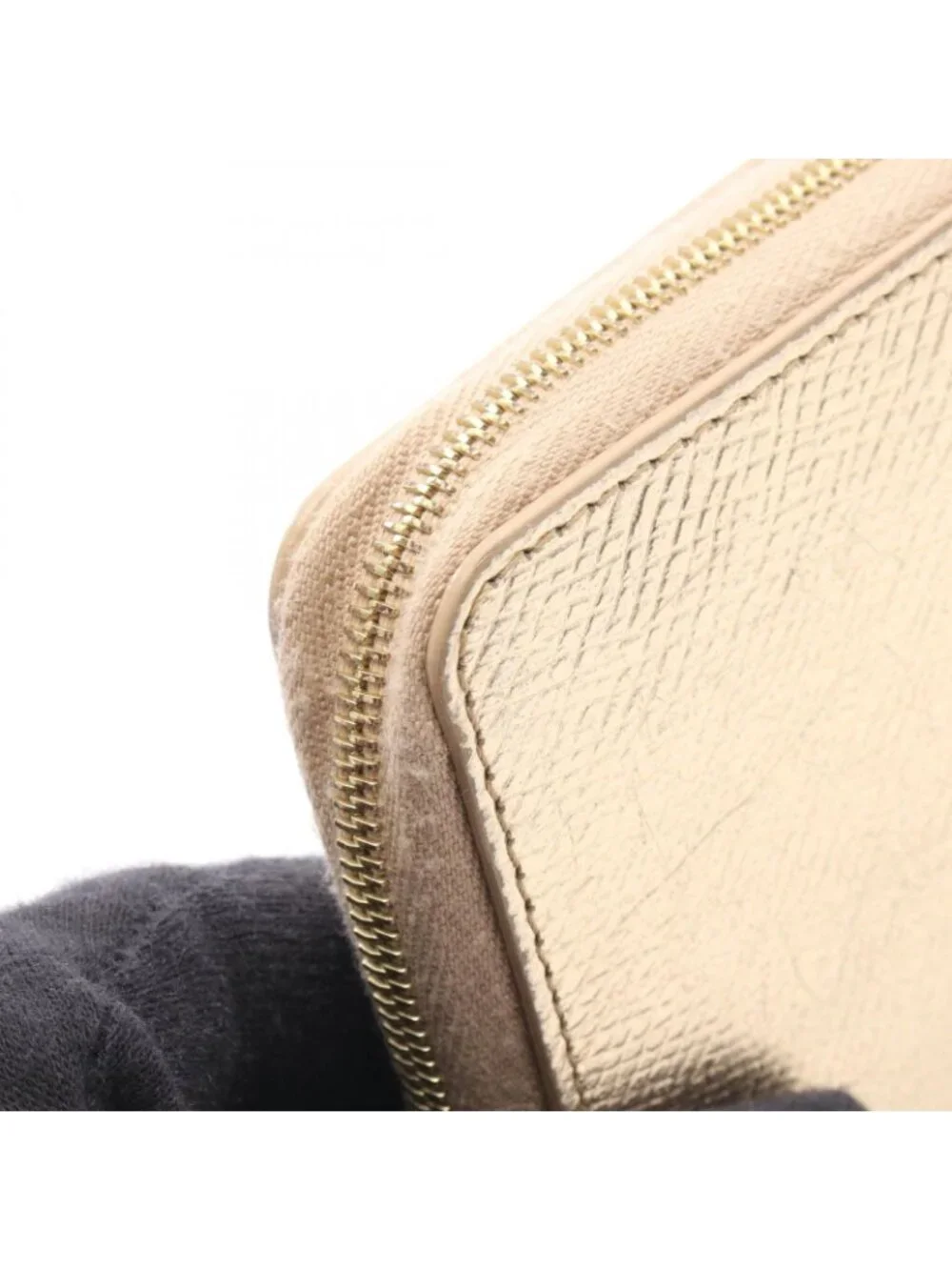 Celine Round Wallet Gold Leather Coin Purse